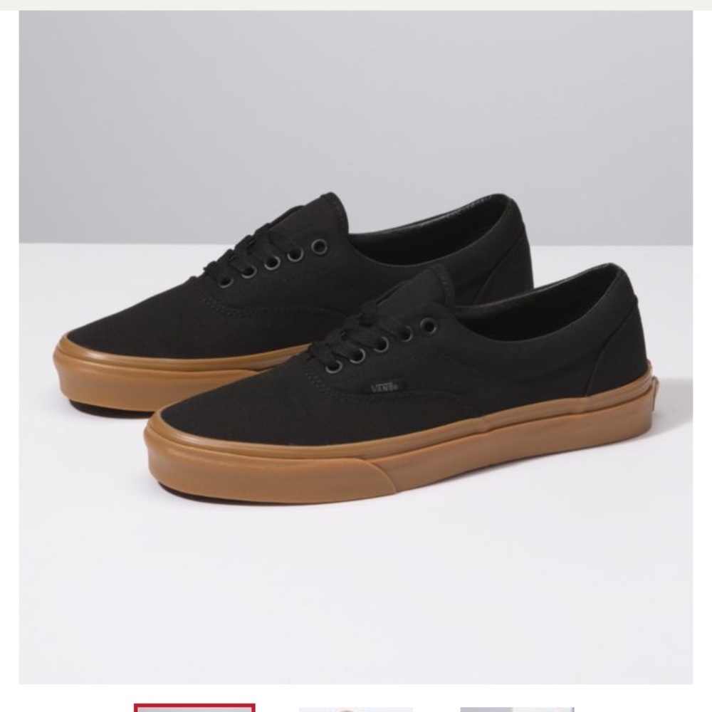 Black Gum Era Vans M(9) W(10.5)